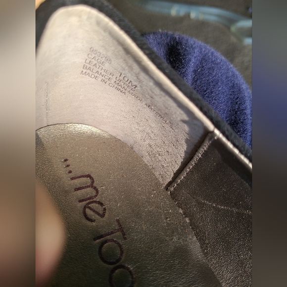 Worn once. Leather/suede pumps. 1" front, 4" heel. Walking on 3" - Picture 8 of 8